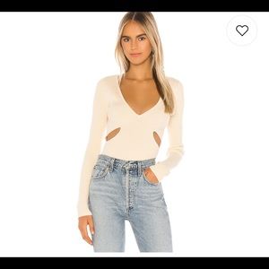 Camila Coelho Ribbed Cut Out Sweater